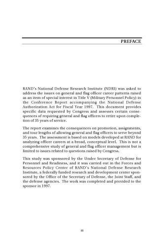 General and Flag Officer Careers: Consequences of Increased Tenure