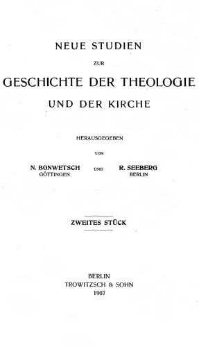 Afrahat: Seine Person und sein Verständnis des Christentums. Ein Beitrag zur Geschichte der Kirche im Osten  German