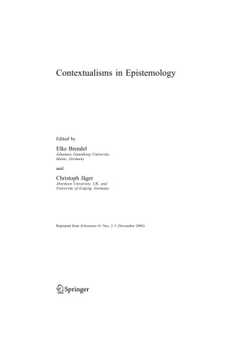 Contextualisms in Epistemology
