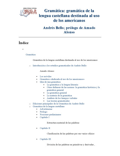Gramática de la lengua castellana, destinada al uso de los americanos