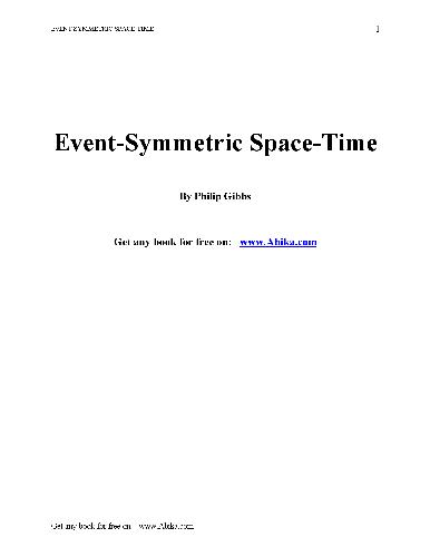 Event-Symmetric Space-Time