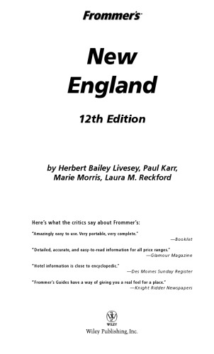 Frommer's New England  (2004) (Frommer's Complete)