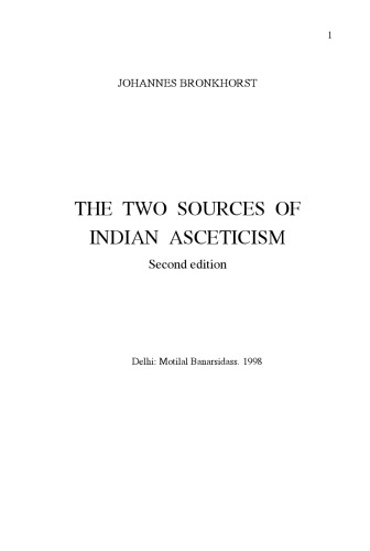 Two Sources of Indian Asceticism