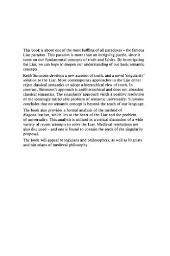 Universality and the Liar: An Essay on Truth and the Diagonal Argument