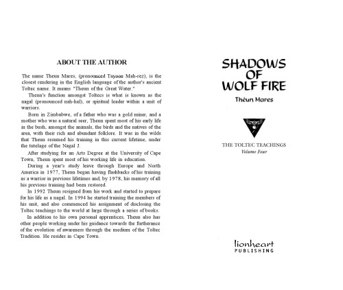 Shadows of Wolf Fire: The Toltec Teachings