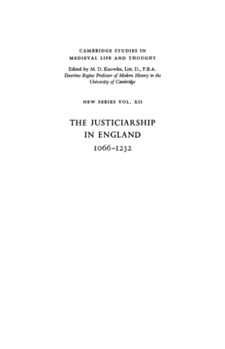 Justiceship England 1066-1232