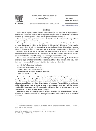 Theoretical Computer Science, Volume 340, Issue 2, Pages 179-456 (27 June 2005), The Art of Theory