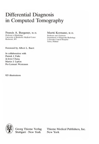 Differential Diagnosis in Computed Tomography  ( THIEME )
