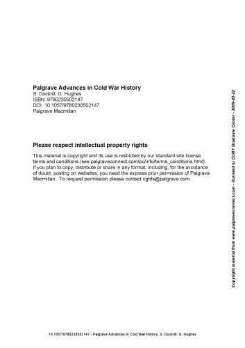 Palgrave Advances in Cold War History