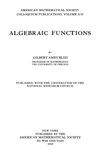 Algebraic functions