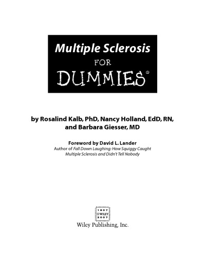 Multiple Sclerosis For Dummies