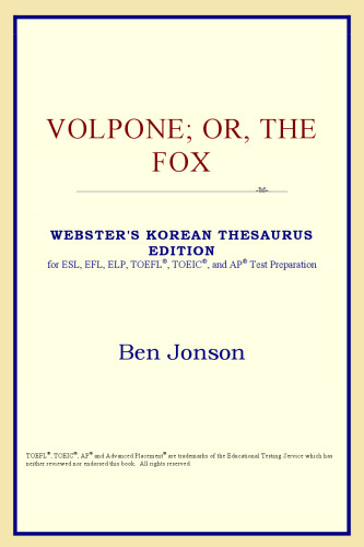 Volpone; or, The Fox (Webster's Korean Thesaurus Edition)
