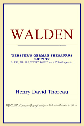 Walden (Webster's German Thesaurus Edition)