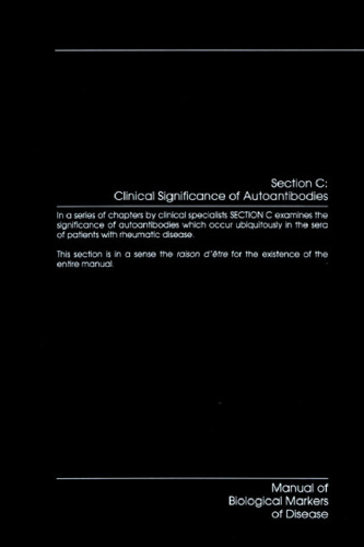 Manual of Biological Markers of Disease including Sections C