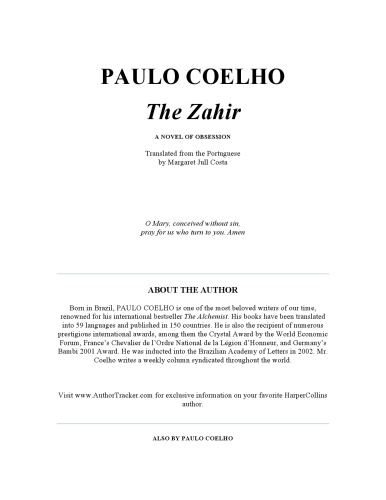 The Zahir : A Novel of Obsession