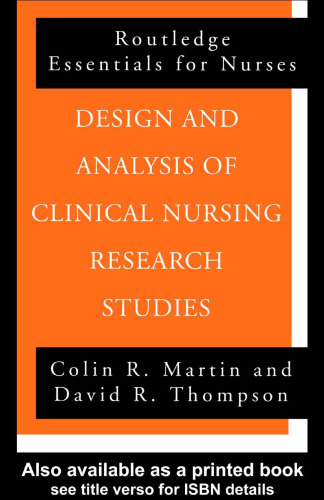 Design and Analysis of Clinical Nursing Research Studies