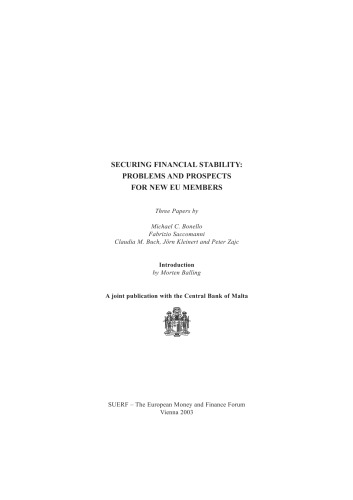 Securing Financial Stability: Problems and Prospects for New EU Members