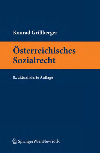 Österreichisches Sozialrecht 8. Auflage