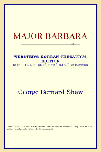 Major Barbara (Webster's Korean Thesaurus Edition)