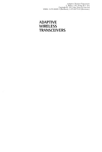 Adaptive Wireless Tranceivers