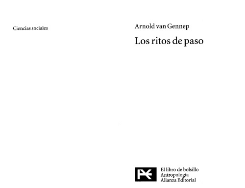 Los ritos de paso   Rites of Passage (Spanish Edition)