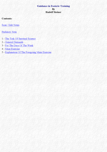 Guidance in Esoteric Training: From the Esoteric School