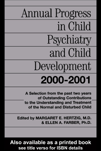 Annual Progress in Child Psychiatry and Child Development 2000-2001 (Annual Progress in Child Psychiatry and Child Development)