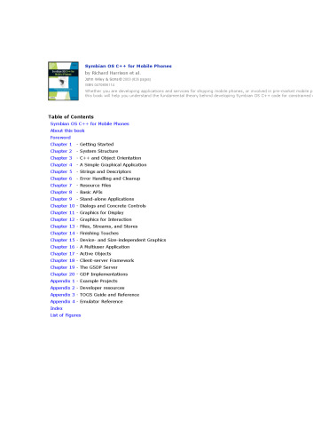 Symbian OS C++ for Mobile Phones