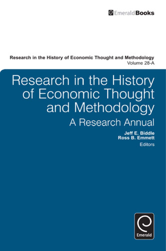 Research in the History of Economic Thought and Methodology; Volume 28-A