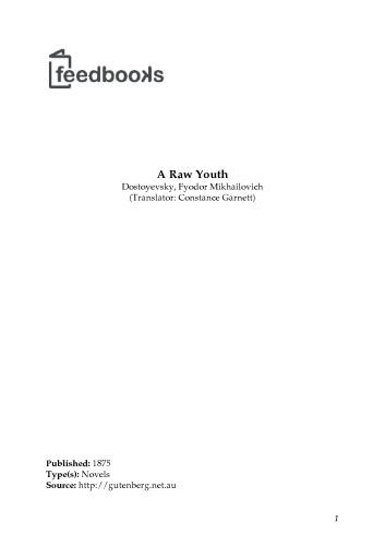 The Raw Youth or The Adolescent