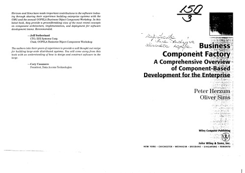 Business Components Factory: A Comprehensive Overview of Component-Based Development for the Enterprise