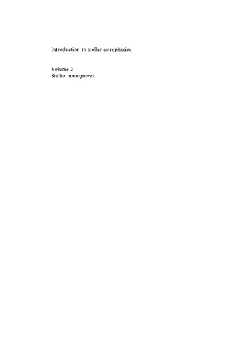 Introduction to Stellar Astrophysics: Volume 2