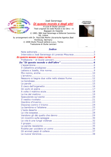 Di questo mondo e degli altri