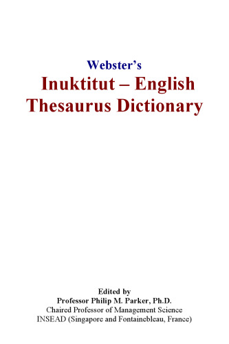 Websters Inuktitut - English Thesaurus Dictionary