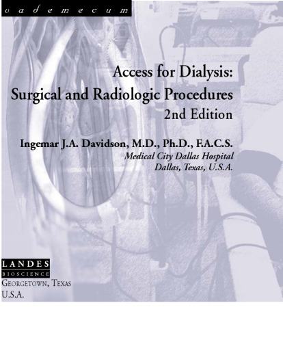 Access for Dialysis - Surgical and Radiologic Procedures 2nd Ed - Vademecum