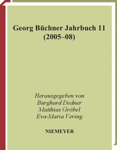 Georg Büchner Jahrbuch: Band 11: 2005-2008 (Georg Büchner Jahrbuch)