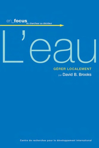 L'Eau: Gerer Localement Pb  French