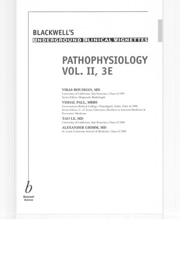 Blackwell's Underground Clinical Vignettes: Pathophysiology, Volume II 3rd Edition