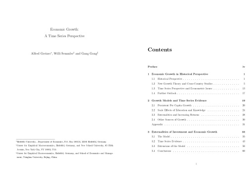 The Forces of Economic Growth : A Time Series Perspective