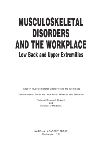 Musculoskeletal Disorders and the Workplace