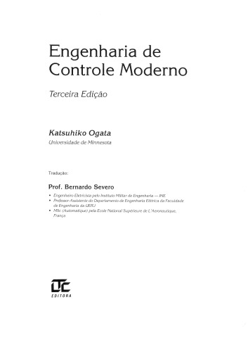Engenharia de Controle Moderno, 3a Edição