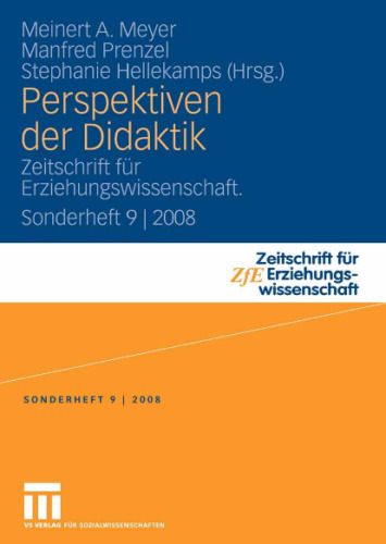 Perspektiven der Didaktik: Zeitschrift für Erziehungswissenschaft. Sonderheft 9   2008