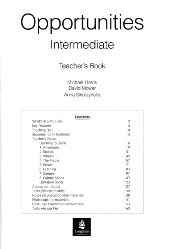 Opportunities: Intermediate Teacher's Book