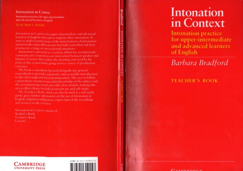 Intonation in Context Teacher's book: Intonation Practice for Upper-intermediate and Advanced Learners of English