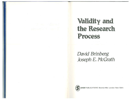 Validity and the Research Process