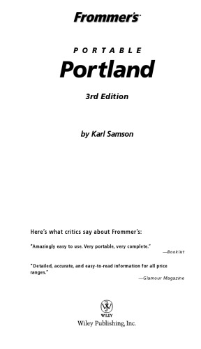 Frommer's Portable Portland