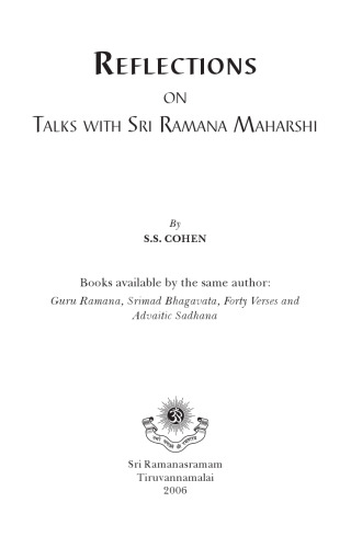 Reflections: On Talks with Sri Ramana Maharshi