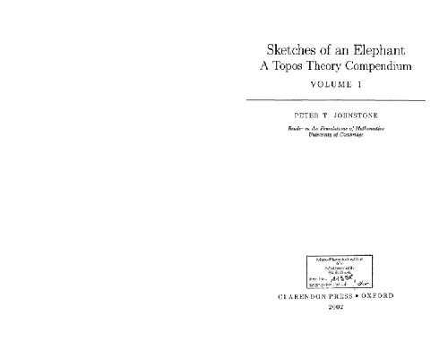 Sketches of an Elephant: A Topos Theory Compendium