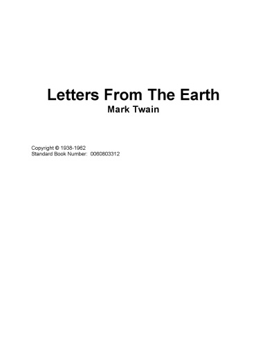 Letters from the Earth