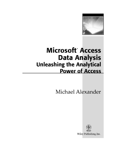 Microsoft Access Data Analysis: Unleashing the Analytical Power of Access